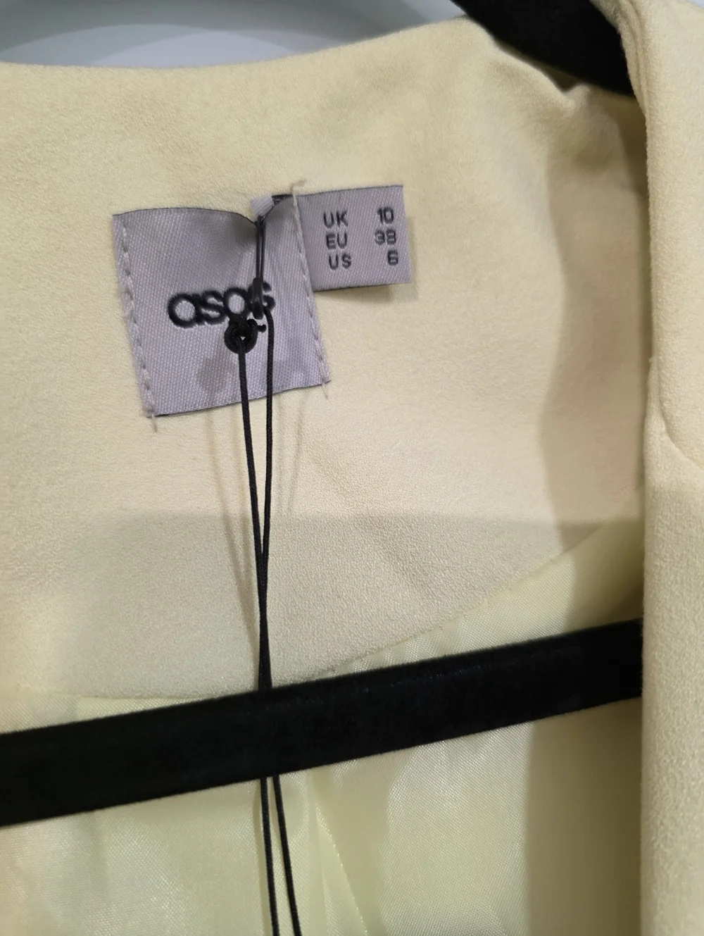 ASOS Lemon Yellow Tailored Suit Set – Blazer & Pants – US 6 – NWT - Picture 8 of 17